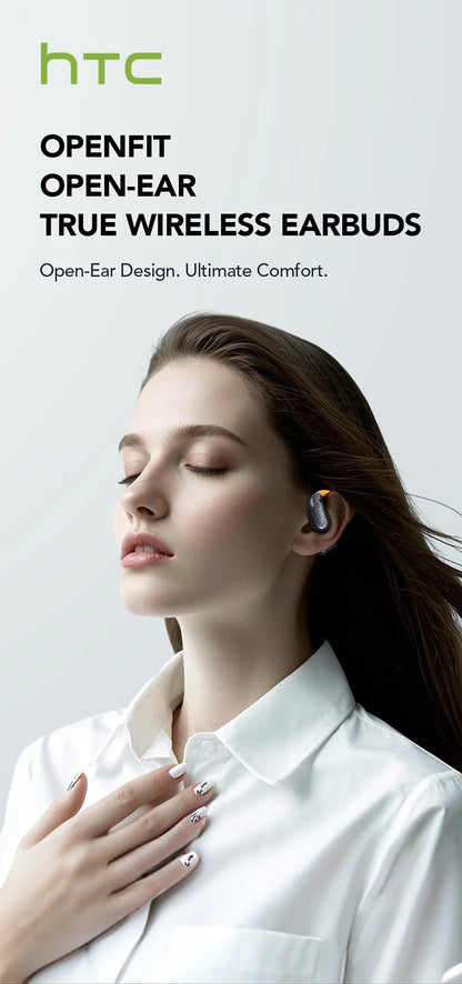 HTC NE27 Bluetooth Earphone AI Translation Earbuds OWS Sport Headphone Touch Screen Ultra Long Battery Life Wireless Headphone