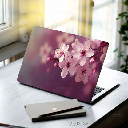Nature and Floral Themed Laptop Stickers Self Adhesive Waterproof Anti Scratch Notebook Cover for MacBook Protective Skins
