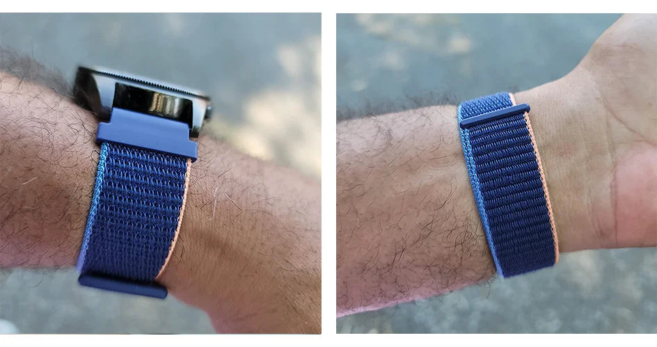 WOCCI 2PCS Nylon Watch Strap for smart watch 18mm 20mm 22mm bracelet belt for men women with hook and loop fastener watchband