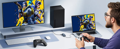 10Gbps USB C Hub with 4K@60Hz Video Output USB3.2 Gen2 Monitor Data Transfer PD100W for Laptops MacBook iPad Pro Type-C Devices