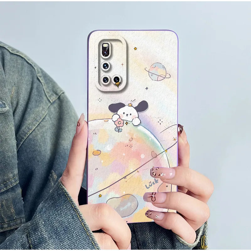 For Vivo V19 Phone Case vivoV19 Back Cover Soft Silicone Sweet Painted Cartoon Shell Capa Lovely Printed Protective Coque Cases