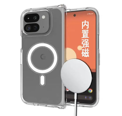 for Magsafe Case for Google Pixel 10 Pro Fold Transparent Acrylic Shockproof Wireless Charging Hard Cover for Pixel 10 9Pro Fold