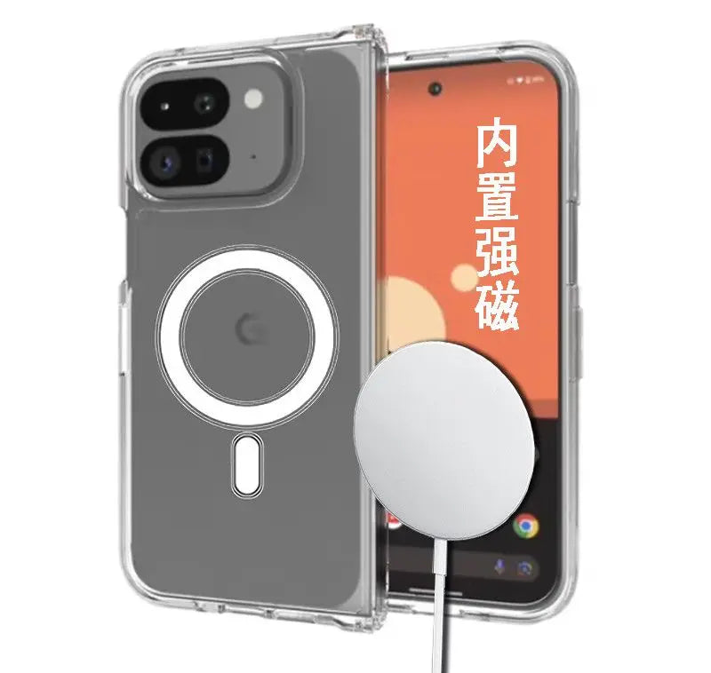 for Magsafe Case for Google Pixel 10 Pro Fold Transparent Acrylic Shockproof Wireless Charging Hard Cover for Pixel 10 9Pro Fold