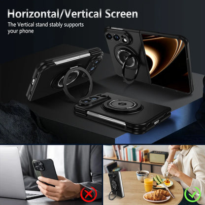 Luxury for Magsafe Wireless Charging Rotating Magnetic Stand Phone Case for IPhone Duo 18 Fold Lens Protector Shockproof Cover