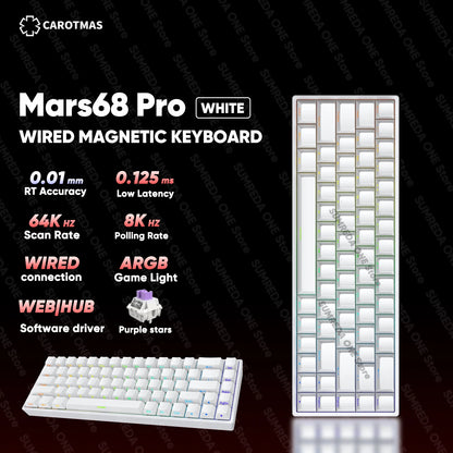 IROK Carotmas Mercury68 Max mars68 pro Mercury 68 Gaming Magnetic Mechanical Keyboard Rapid Trigge 0.001 8K Wired Gamer Keyboard