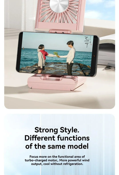 Summer Portable Ultra-thin Neck Small Fan F30 USB Charging Semiconductor Refrigeration Infinity Handheld Icing Fan
