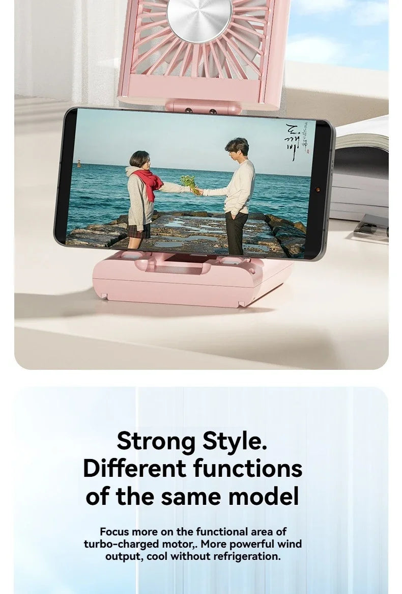 Summer Portable Ultra-thin Neck Small Fan F30 USB Charging Semiconductor Refrigeration Infinity Handheld Icing Fan