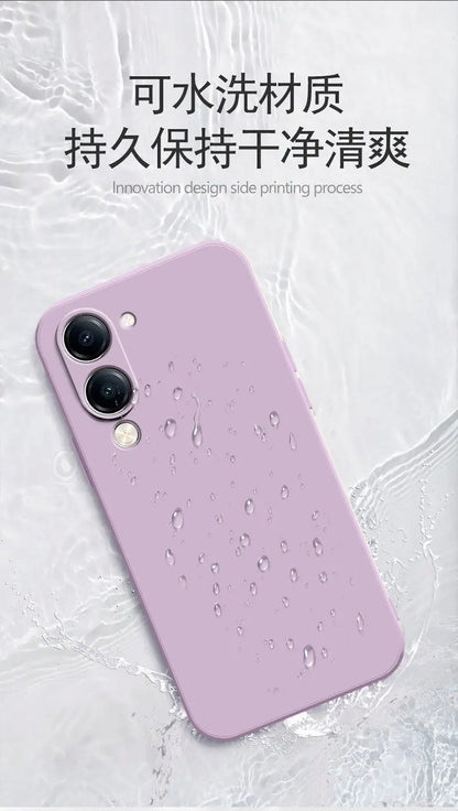 For VIVO Y29S Y19 5G Y04 Y19e 4G Case Simple Skin-friendly Silicone Lanyard Cover for VIVo Y29 s Anti-slip Shockproof Funda