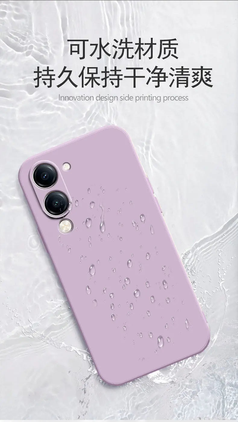 For VIVO Y29S Y19 5G Y04 Y19e 4G Case Simple Skin-friendly Silicone Lanyard Cover for VIVo Y29 s Anti-slip Shockproof Funda
