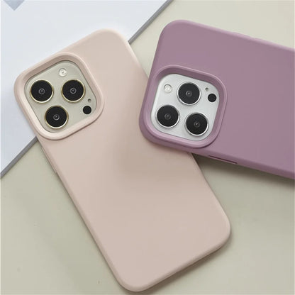 Original Liquid Silicone Cases For iPhone 15 14 11 13 12 Pro Max Mini XR X XS 8 7 Plus SE2020 Luxury Soft Case Phone Accessories
