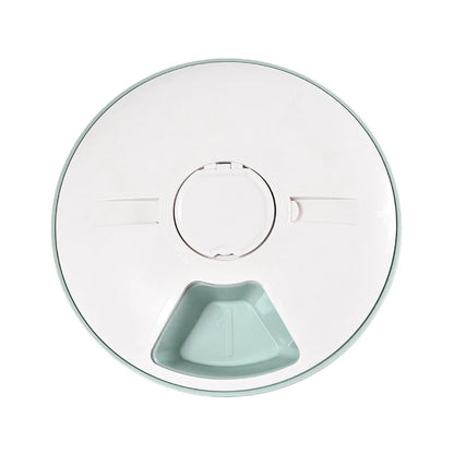 Pet Automatic Feeder Portion Control Digital Timer Detachable Dogs Cats Anti Slip 6 Meal Trays with Voice Dry Wet Food Feeding
