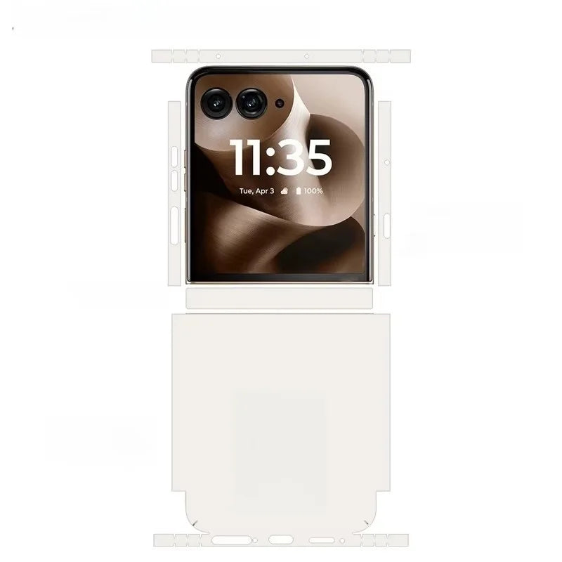Colorful Anti-Scratch Phone Skin For Motorola Razr60 40 50 Ultra Back + Hinge Decal Matte Film For Moto Razr 40 50 Decal Sticker