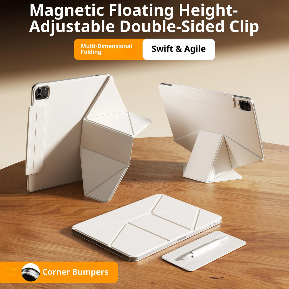 ZOYU Magnetic Case for iPad Air 4/5/7/8th Gen, for iPad 10/11th /Pro 11 12.9 13 M2 M3 Mini 6/7th , 20+ Multi-Angle Origami Cover