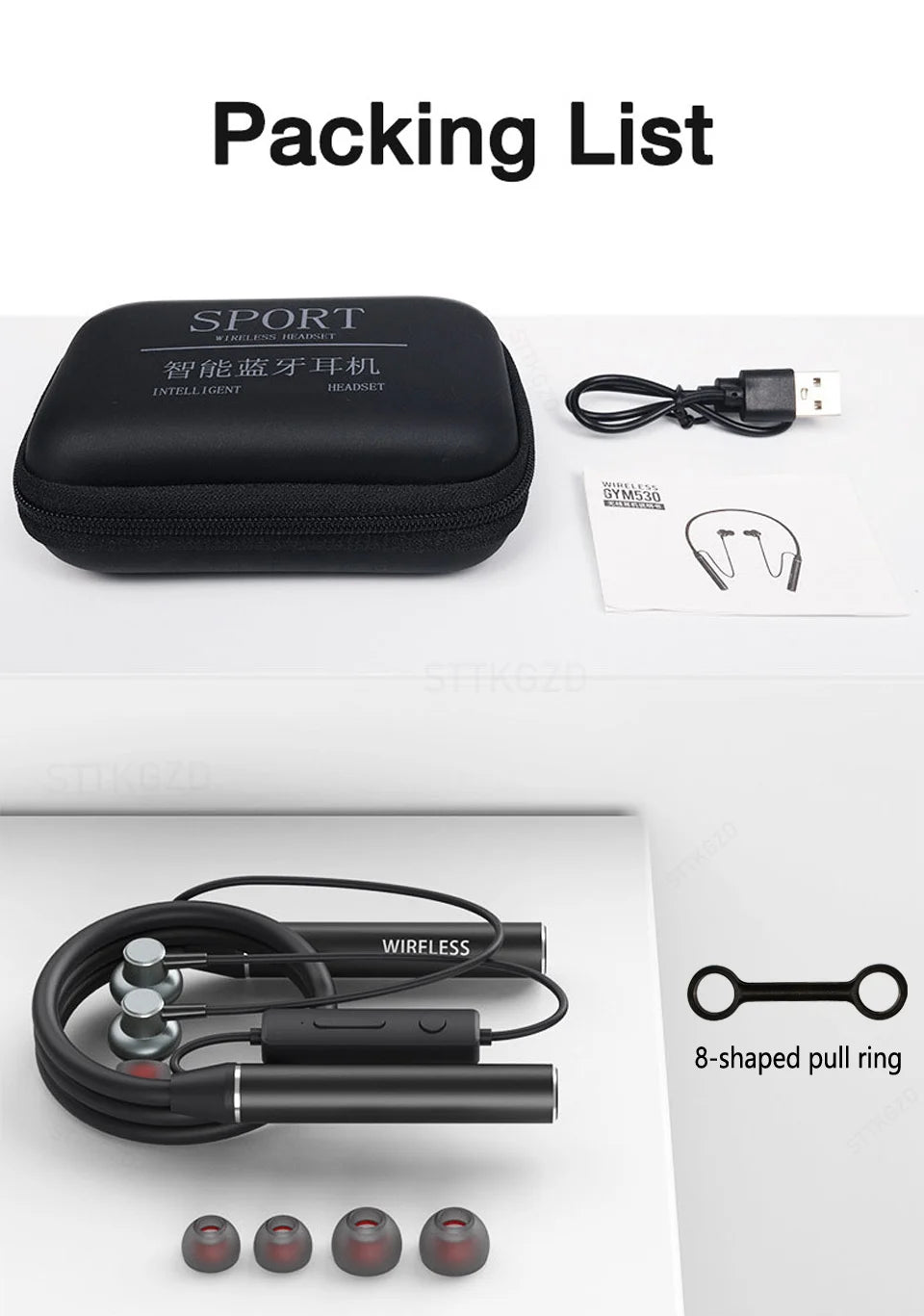 Wireless Headphones Neckband Bluetooth Earphone 180 Hours Long Battery With Microphone High Quality Headset For Sport