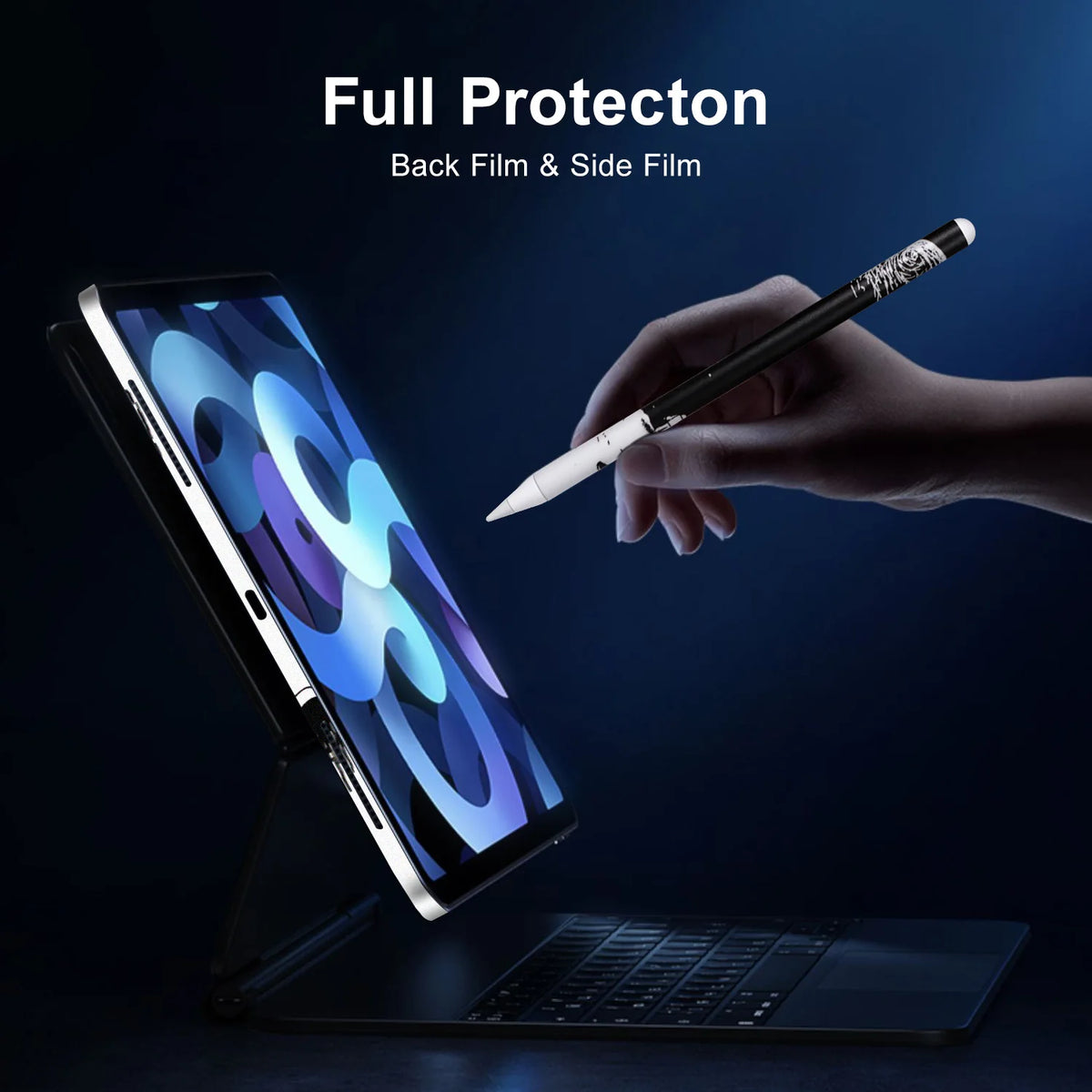Tablet Sticker For 2024 iPad Pro M4/Air M2 11 13 Inch Colourful Skin Decals Protection Anti-Scratch with Pencil Pro Sticker