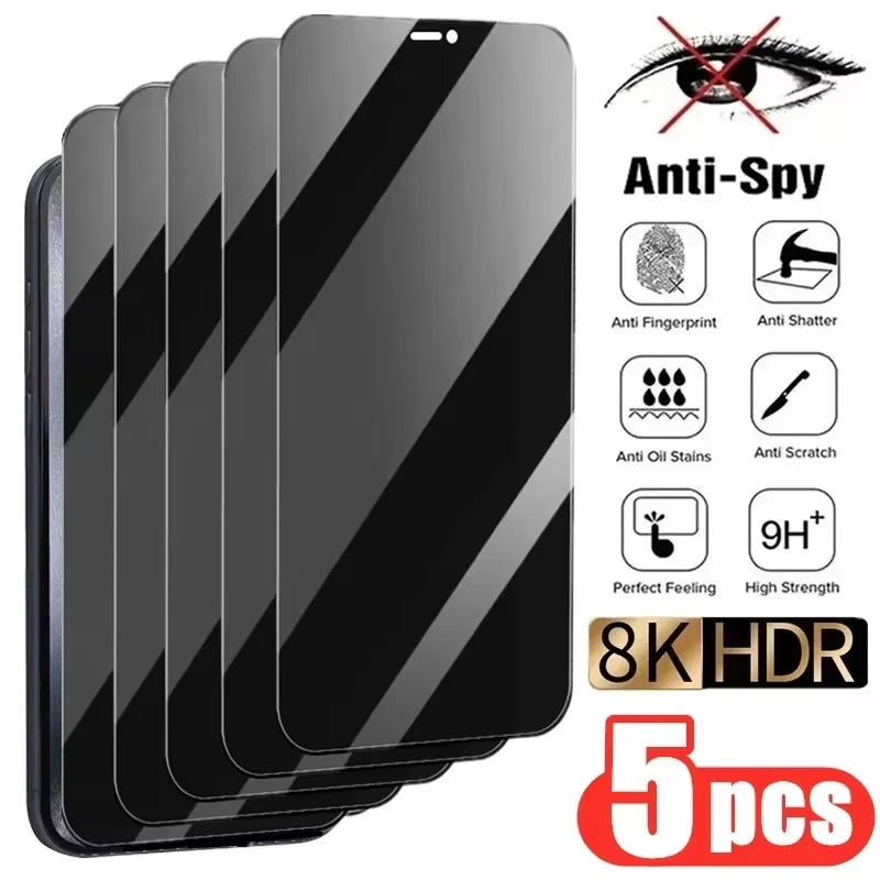 1-5PCS Privacy Screen Protector For Samsung S26 Ultra S25 A17 A16 A56 5G A55 A57 A36 A06 A07 A52 A37 A26 Anti Spy Tempered Glass