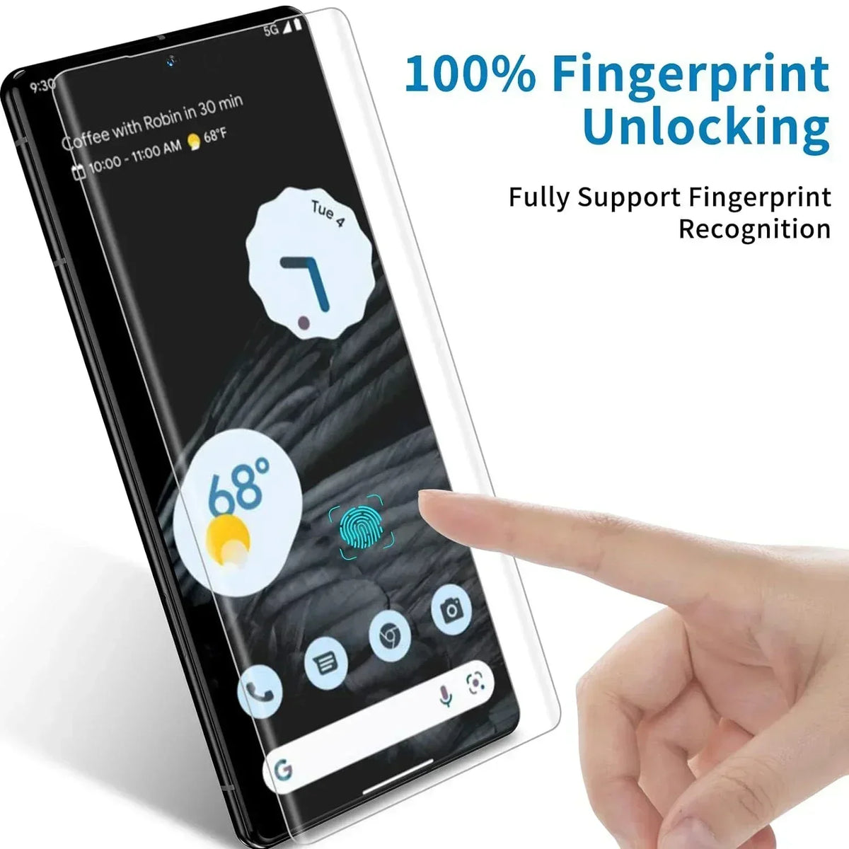 1-3PCS UV Tempered Glass For Google 8 7 6 Pro Full Cover Glue Curing For Pixel 8Pro Screen Protector