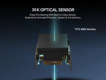 Rapoo VT1 MAX / VT1 Wireless Gaming Mouse 30K/26K DPI True 8K Wireless Polling Rate 49g Lightweight Up to 750 Hour Battery 10 Programmable Buttons On-Board Memory Esports Laptop Gaming Mice Compatible with Windows Mac