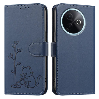 Cats & Trees Pattern Leather Phone Case For VIVO Y39 Y29 Y19S Y38 Y78+ Y17S Y27 Y36 Y16 Y56 5G Wallet Flip Cover Card Holder Bag