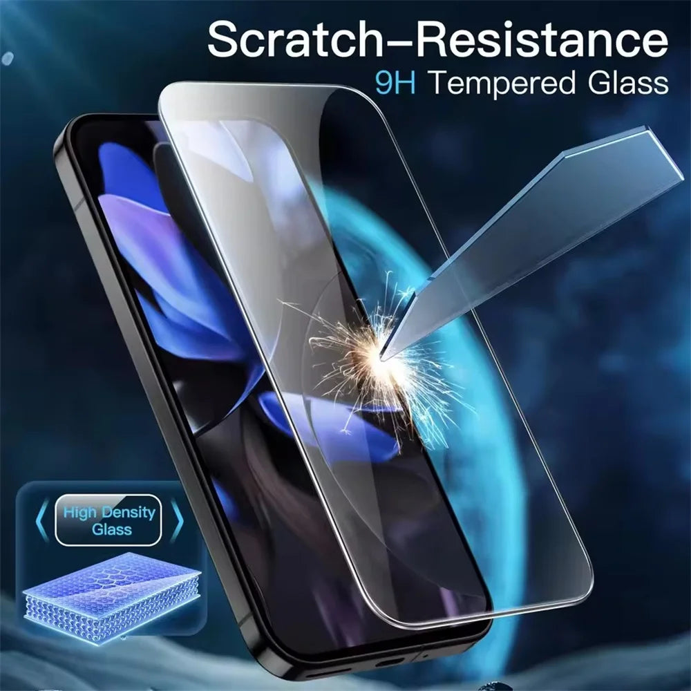 4PCS Screen Protector for Google Pixel 10 9 8 Pro XL Protective Tempered Glass on Pixel 10A 9A 8A 7A 6A Clear Glass Film Cover