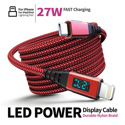 USB C to Lightning Cable [MFi Certified] 6FT Nylon Braided PD Fast Charging Cord for iPhone 14 13 12 11 Pro Max X XS XR 8 7 6s