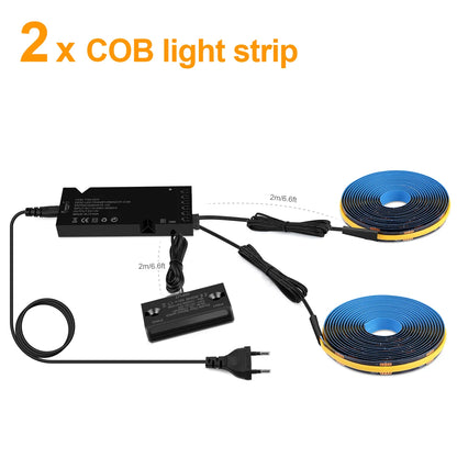 Door Motion Sensor COB Light Smart Switch LED Strip Night Light DIY Black PCB LED Tape Cabinet Wardrobe Lamp Staircase Backlight