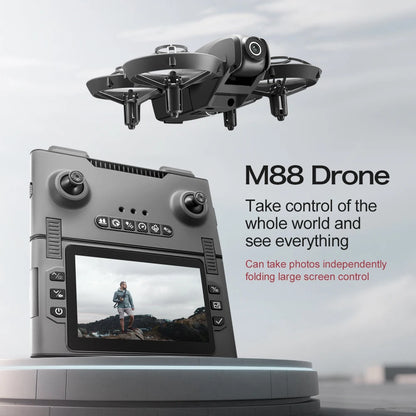 M88 Pro Drone 2026 New 8K Mini 4.5" Folding Remote Control with Obstacle Avoidance High Definition Aerial Photography Aircraft