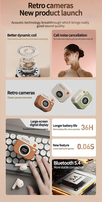 Q86 TWS Bluetooth 5.3 Wireless Headphones Power LED Digital Display HiFi Gaming Headsets Waterproof Sports Earbuds