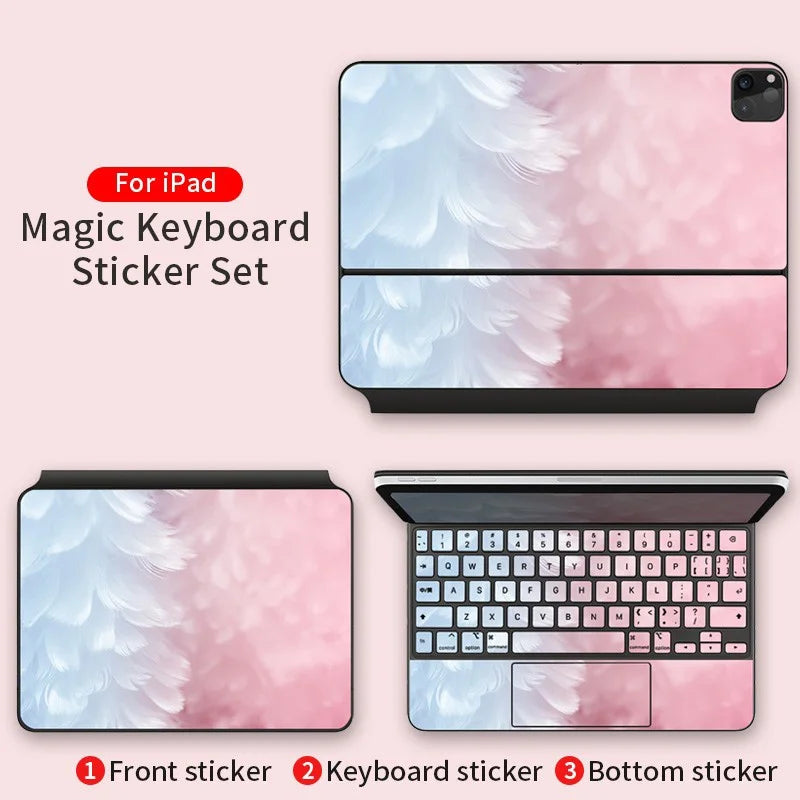 Suitable For Magic Keyboard Skin Sticker 2025 iPad Pro M4 11/13 Inch iPad A16 11in iPad Air M2/4 11 Tablet Sticker Full Decal
