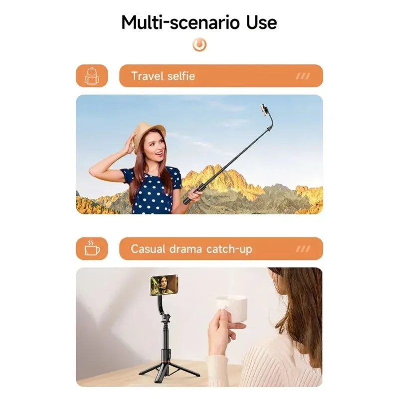 Mini Bluetooth Magnetic Selfie Stick Tripod For iPhone Android Magsafe Tripod Travel Monopod With Remote Mobile Phone Stabilizer