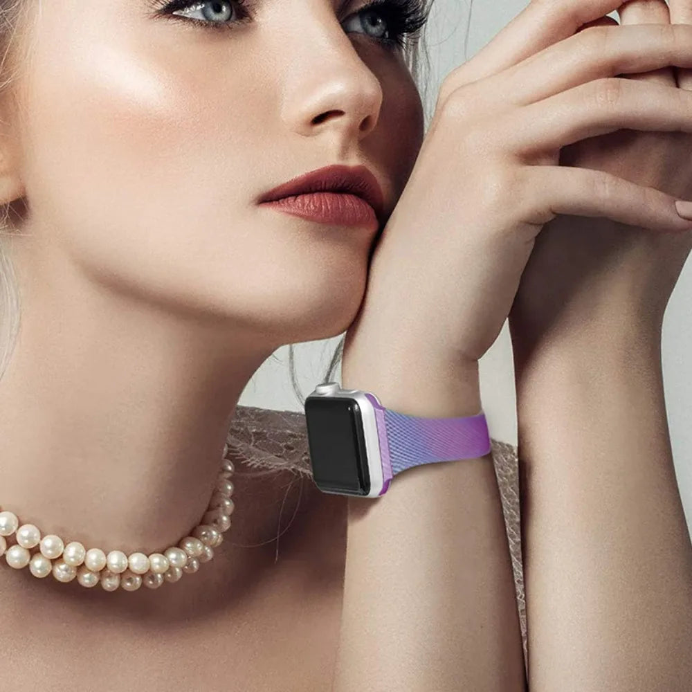 Milanese Strap for Apple Watch 44mm 40mm 45mm 41mm 46mm 42mm 49mm Metal Bracelet iWatch Series 12 11 10 Ultra 9 8 7 6 5 SE3 band
