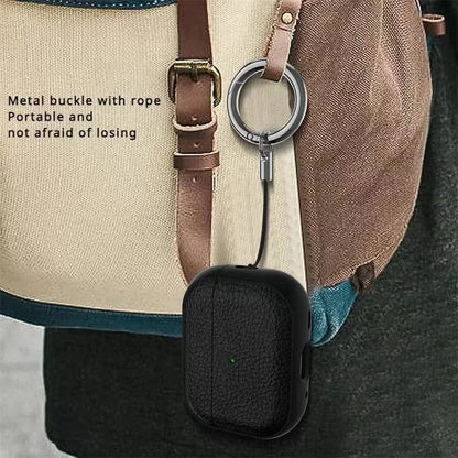 Leather Texture Case For Apple Airpods 1 2 3 4 Pro air pods Wrieless Bluetooth Earphone Protective Cover Anti-lost Headphone Bag