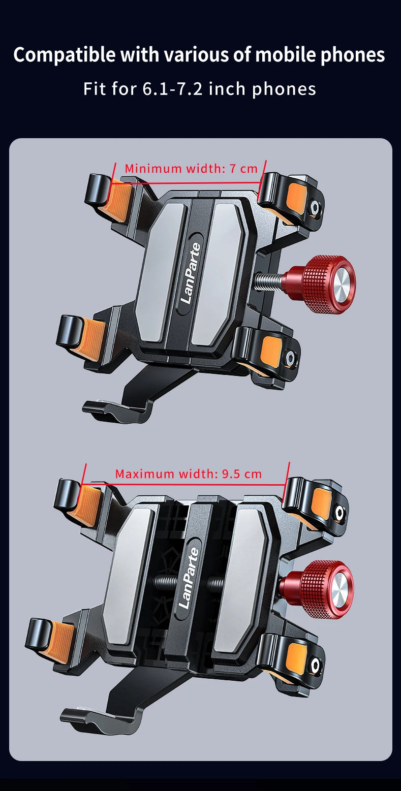 Anti-slip Heavy Duty Car Windshield Metal Five-Claw Phone Clamp Car Adhesive Suction Cup Mount Mobile Phone Holder