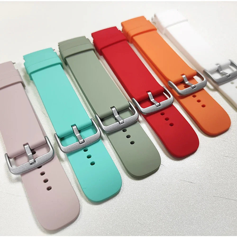20MM Sport Silicone Strap For Amazfit Bip S Smart Watch Band for Amazfit GTS 4 2 Mini 3 2E Bracelet Bip U/U Pro/ GTR 42mm Correa