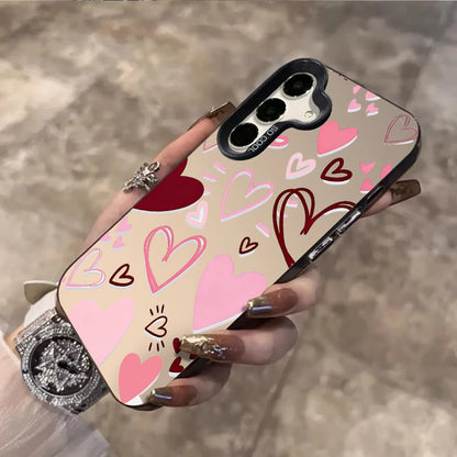 Modern Romance Hearts Phone Case For Samsung Galaxy S26 S25 S24 S23 S22 Ultra Plus A56 A55 A54 A53 A36 A35 IMD Shockproof Cover