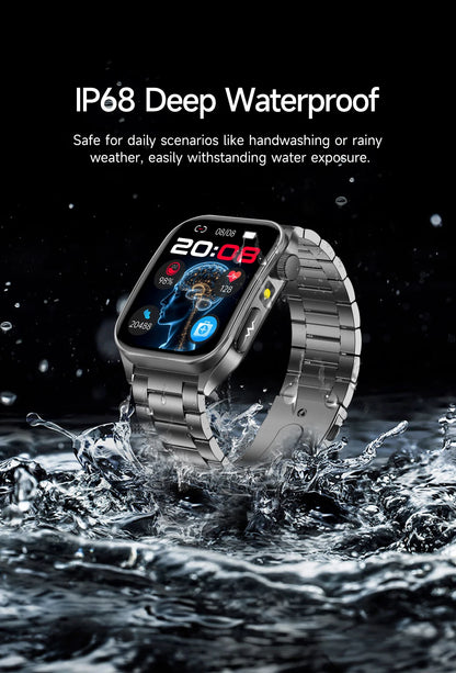 2026 New Health Smart Watch Laser Therapy Reduce Three Highs Blood Oxygen Pressure Uric Acid Blood Lipid ECG Smartwatch For Man