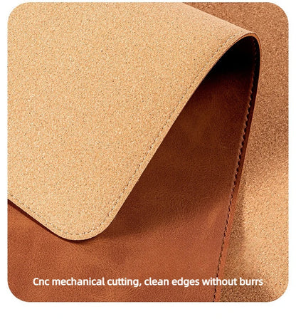 3in1 Large Mouse Pad Double Sided Leather Cork Waterproof Gaming Office Desk Mat Non Slip Computer Desk Pad Accessories Mousepad