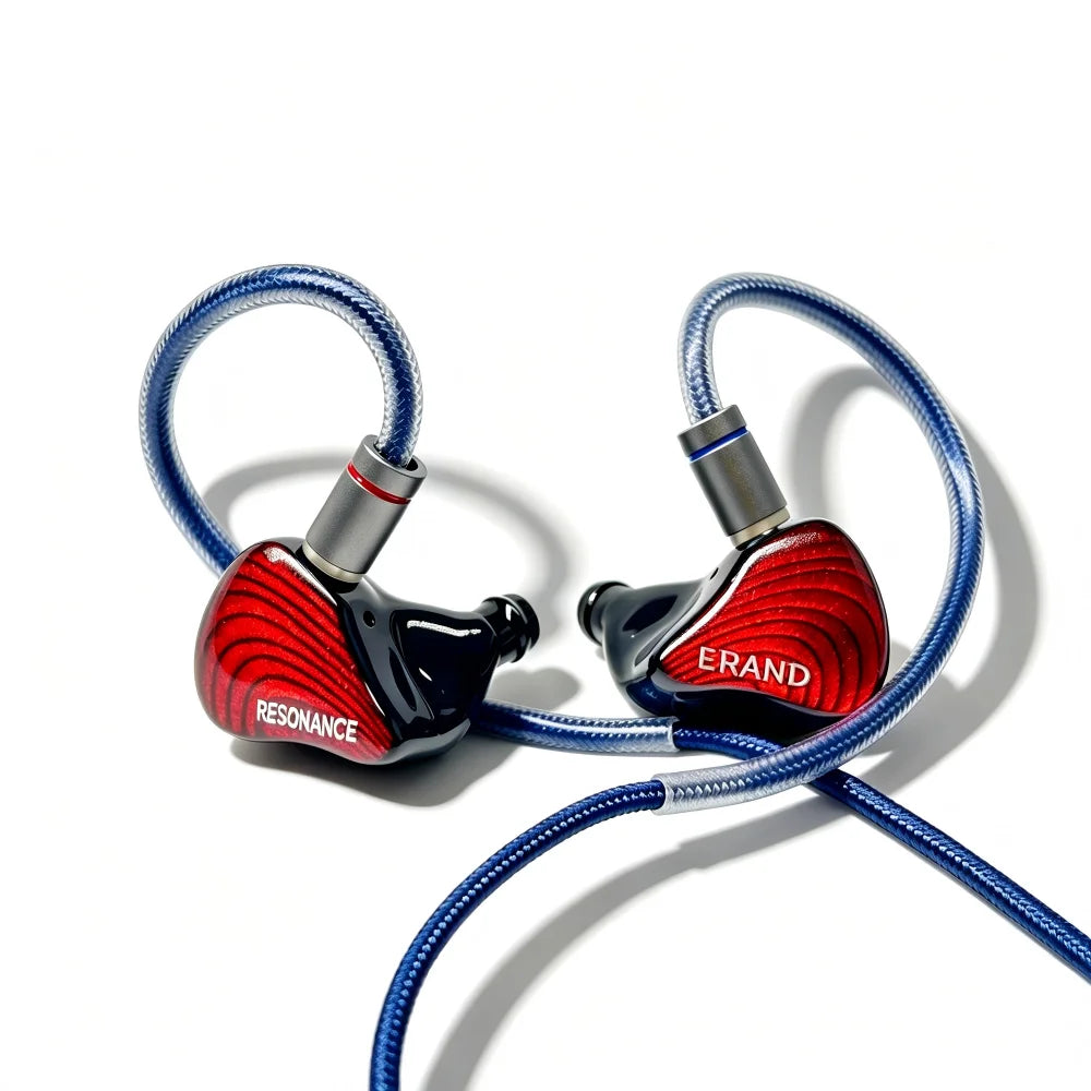 ERAND RESONANCE 5 2DD+2BA+1MP Hybrid IEMs HIFI In-ear Wired Earphones 5-driver 5-tube 5-way Monitor Headphones Earbuds