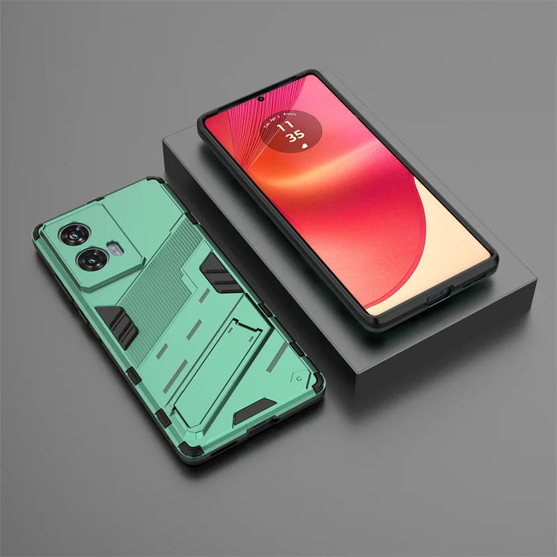 For Motorola Edge 50 Fusion 5G Case Magnetic Armor Shockproof Stand Phone Cases for Moto Edge50 Fusion Edge50Fusion Back Cover