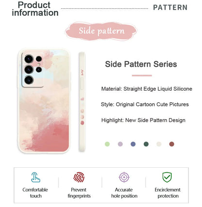 Artistic Patterns Phone Case For Samsung Galaxy S25 S24 S23 S22 S21 S20 Ultra Plus FE Note 20 Ultra 10 9 Plus Cover