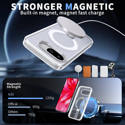 Magnetic Bracket Cooling Shockproof Phone Case For Google Pixel 10 9 Pro XL 10A 9A Mesh Ventilation Wireless Charging Phone Case