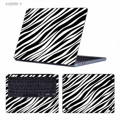 2 pcs Aesthetic Light Leopard Laptop Stickers Set Self-Adhesive Removable Laptop Covers for MacBook Notebook Protective Skins