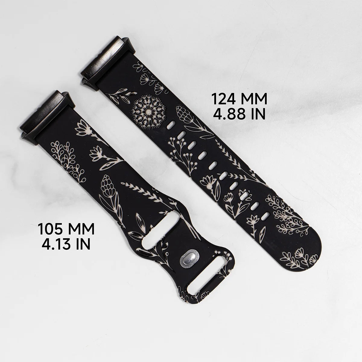 Flower Design Engraved Silicone Strap For Redmi Watch 3 /3 Lite /3 Active Two-tone Silicone Sport Strap For Redmi Watch3