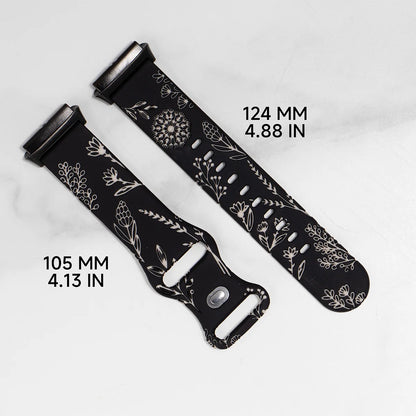 Flower Design Engraved Silicone Strap For Redmi Watch 3 /3 Lite /3 Active Two-tone Silicone Sport Strap For Redmi Watch3