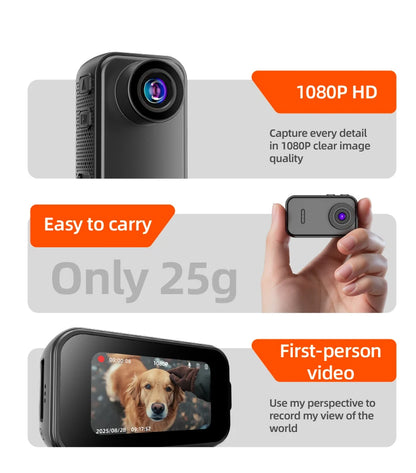 F2 Thumb Camera 1080P HD 130 Degree Wide Angle Mini Camera With IPS Screen 25g Portable Pocket Camera For Daily Recording Life