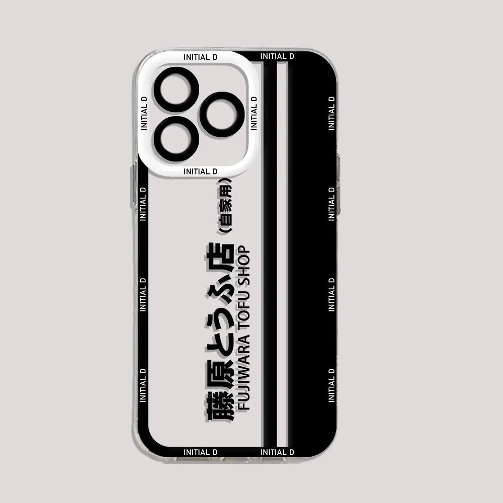Anime Initial D AE86 Phone Case For iPhone 15 14 13 12 11 Mini Pro Max X XR XSMax 6S 6 7 8 Plus SE20 Transparent Cover