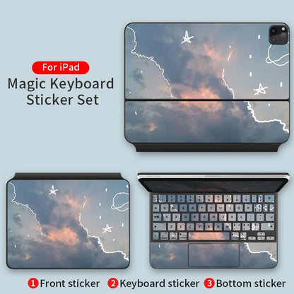 Suitable For Magic Keyboard Skin Sticker 2025 iPad Pro M4 11/13 Inch iPad A16 11in iPad Air M2/4 11 Tablet Sticker Full Decal