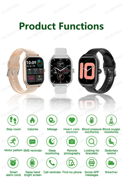 Smart Watch For Android IOS Watches 2.01inch HD Display Bluetooth Call Message Alert Music Sports Smartwatch Men Women Gift Ht30