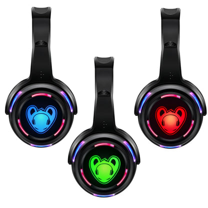 Best Silent Disco Headset Party System LED Flashing Headphones with 3-CH 500M  Transmitter- RF Wireless For iPod MP3 DJ Music