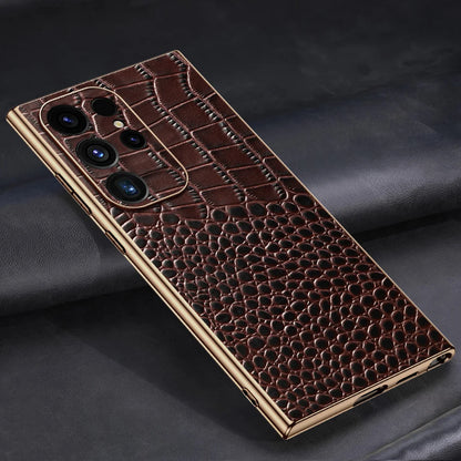 Genuine Leather Phone Case for Samsung Galaxy S 25 24 S24 S23 S25 Ultra S25ULtra S24ULtra S25 Plus Luxury Full Protection Cover